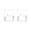 Pink Hearts Charm Drinking Glasses Set - 12 oz, Set of 2
