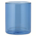 Blue Double Wall Drinking Glass - 13oz Durable Design