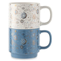 Stacking Celestial Mugs Set - White & Blue, 14.2 fl oz