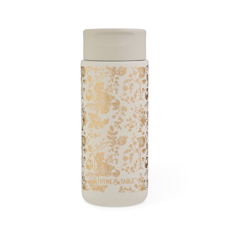 22 oz Insulated Stainless Steel Coffee Tumbler - Cream Floral