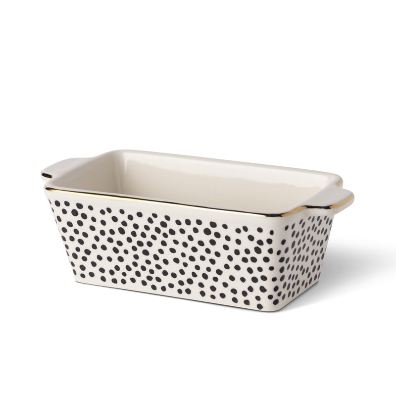 Mini Loaf Pan - 3.5" Ceramic Baking Dish, Dot Edition