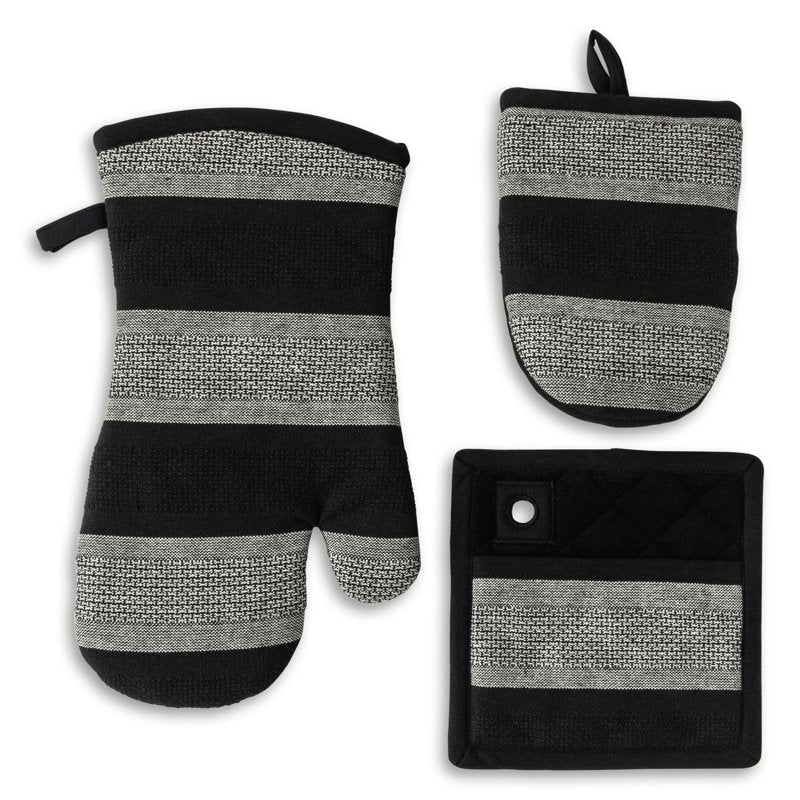 Kitchen Set - Oven Mitt, Potholder & Mini Mitt - Bold Stripe