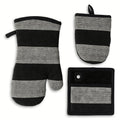 Kitchen Set - Oven Mitt, Potholder & Mini Mitt - Bold Stripe