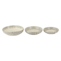 3-Piece Ceramic Nesting Bowl Set - Black and White