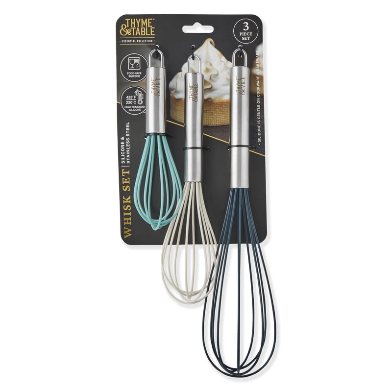 Silicone Whisk Set - 3-Piece Multi Size Kitchen Tools
