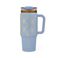 32 oz Stainless Steel Luna Tumbler with Handle & Dual Straw Lid - Blue Bow