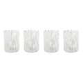 12 fl oz White Tortoise Drinking Glass Set of 4 - Elegant Design