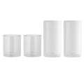 Clear Double Wall Drinking Glasses Set - 4 Pieces, 13 & 16 oz