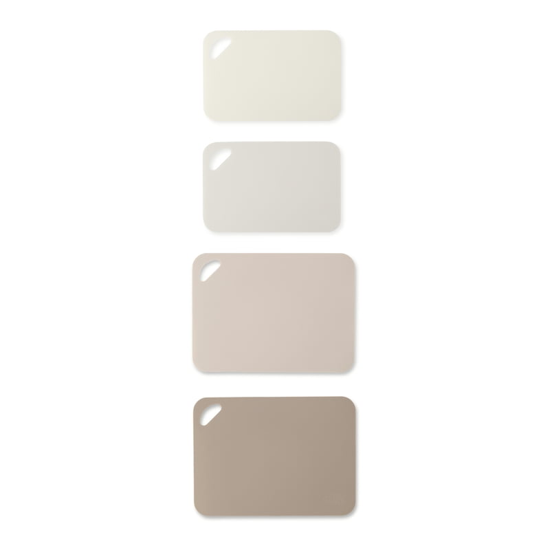 4-Piece Poly Cutting Mat Set - Small & Medium Sizes, Cream