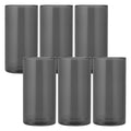16oz Double Wall Glass Set - Black, 6-Piece