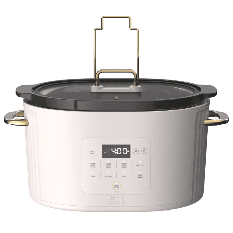 6QT Programmable Slow Cooker - Sand White