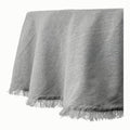 70 Inch Round Tablecloth - Gray with Black Lurex Shimmer