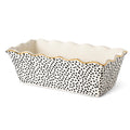 9" Ceramic Loaf Pan - Dot Pattern Bakeware