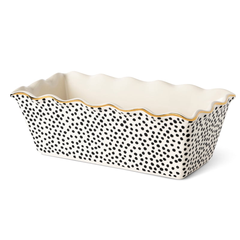 9" Ceramic Loaf Pan - Dot Pattern Bakeware