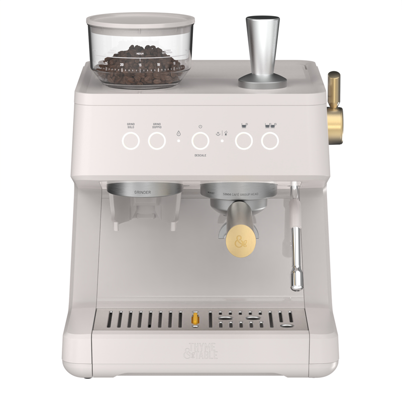 Barista-Grade Espresso Machine with Integrated Conical Burr Grinder