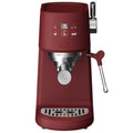 Mini Espresso Machine with 15-Bar Pressure & Steam Wand - Cabernet Red