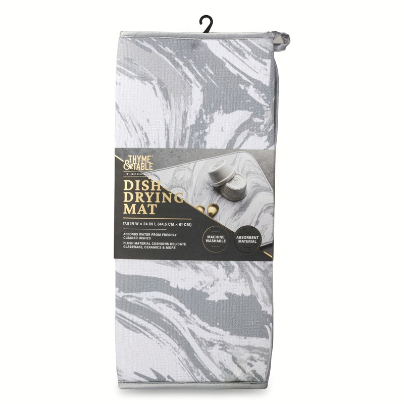 Marble Print Dish Drying Mat - 17.5 x 24 Inches