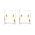 Halloween Candy Corn Charm Drinking Glasses Set - 12 oz, 2-Pack