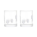 Halloween White Skull Drinking Glasses - Set of 2, 12 fl oz