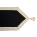 Handmade Table Runner - Black with Gold Border, 14 x 72"