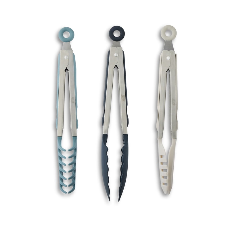 3-Piece Heat Resistant Silicone Locking Tongs Set