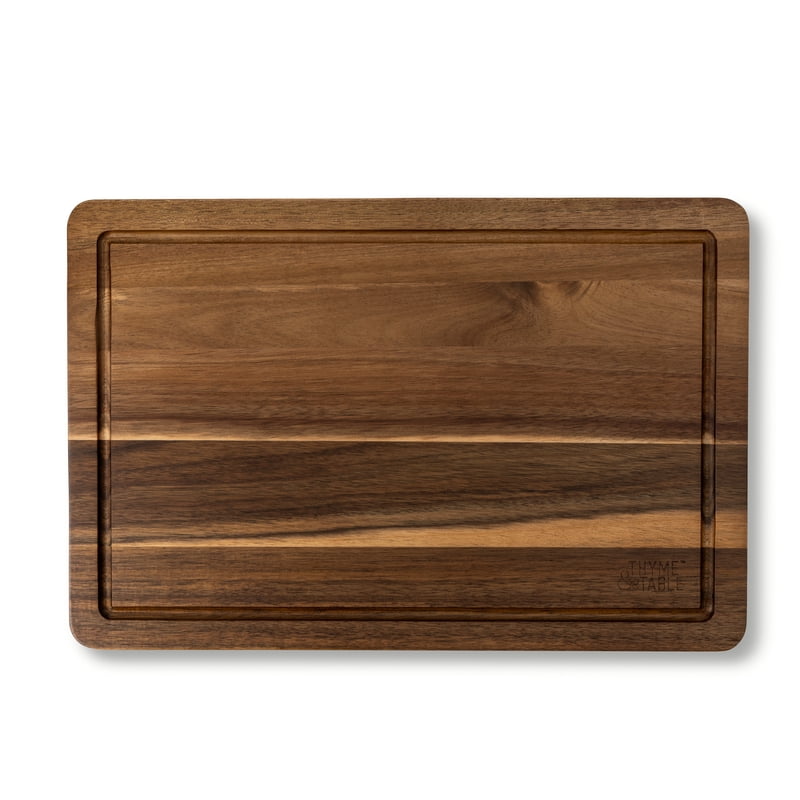 Acacia Wood Cutting Board with Anti-Slip Grips - 12" x 18"