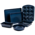 Non-Stick Aluminized Steel Baking Set - 6 Pieces, Navy