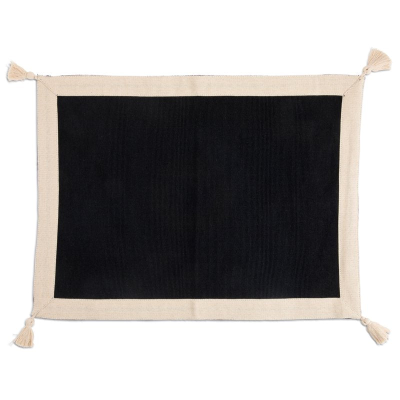 Black and Gold Border Placemat - 14" x 19" Rectangular