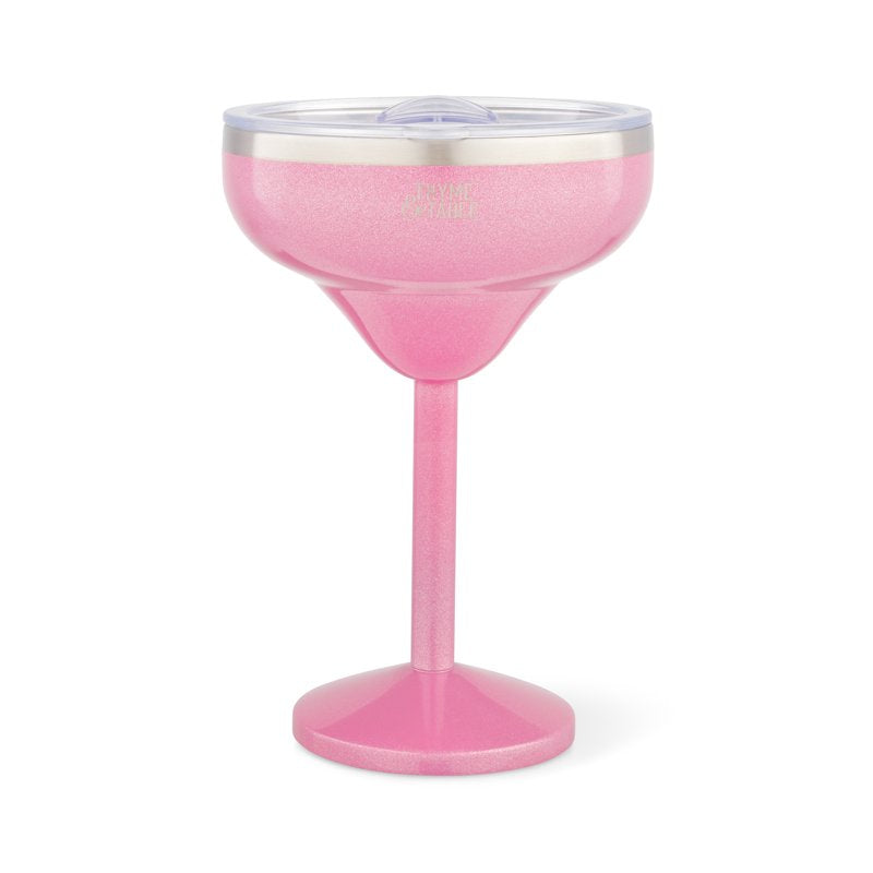 Stainless Steel Margarita Tumbler with Sliding Lid - Pink 10oz