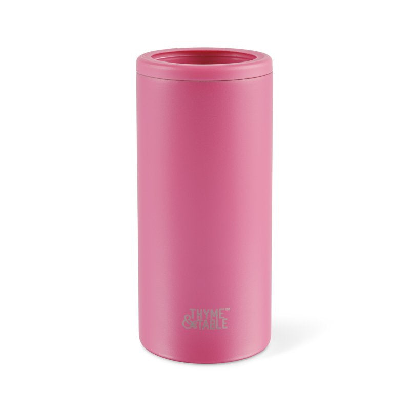 12oz Stainless Steel Slim Can Holder - Pink
