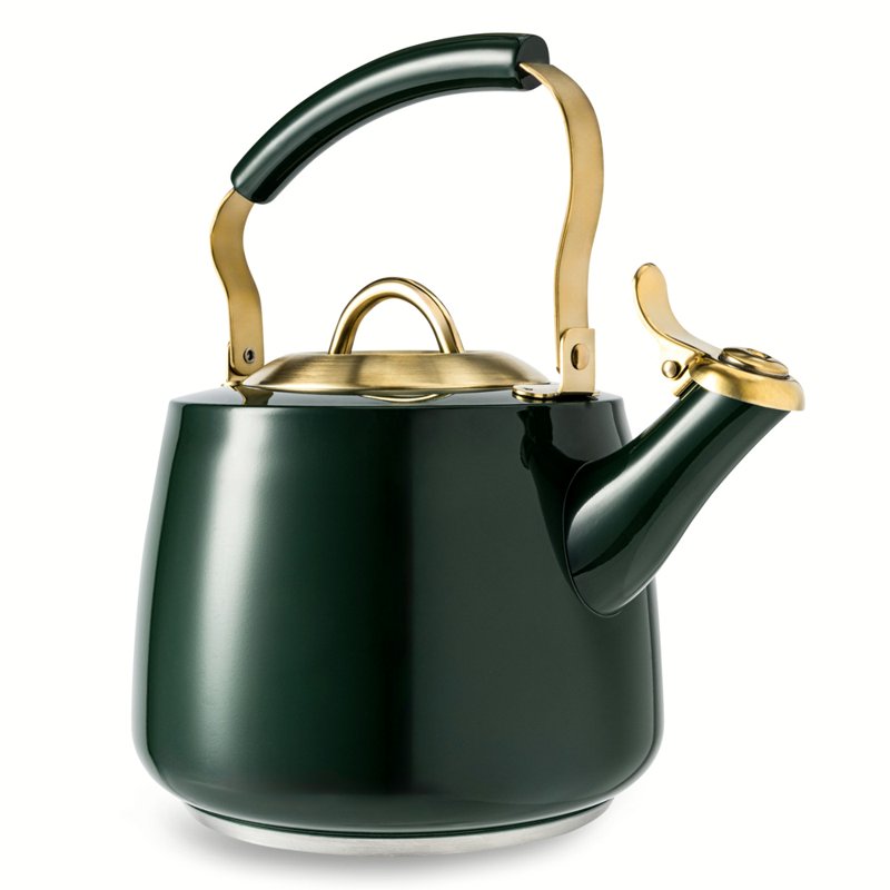 Stainless Steel 1.8L Whistling Tea Kettle - Hunter Green