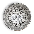 Ceramic Dot Bowl - Black and White with Gold Rim - Single