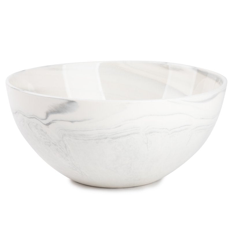 Grey Marble Ceramic Bowl - Durable Stoneware Design