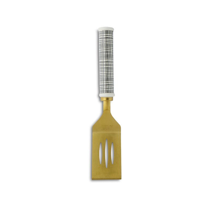 Stainless Steel Brownie Server with Ceramic Handle