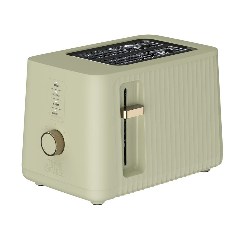 2-Slice Toaster with Extra-Wide Slots & Crumb Tray - Eucalyptus Green