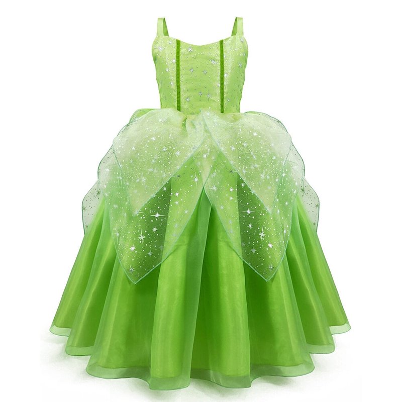 Girls Green Fairy Costume Dress - Size 7-8 Years, Role Play Fancy Dress