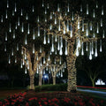 10cm White Falling Rain Fairy String Lights - Waterproof LED Meteor Shower for Xmas Wedding Party