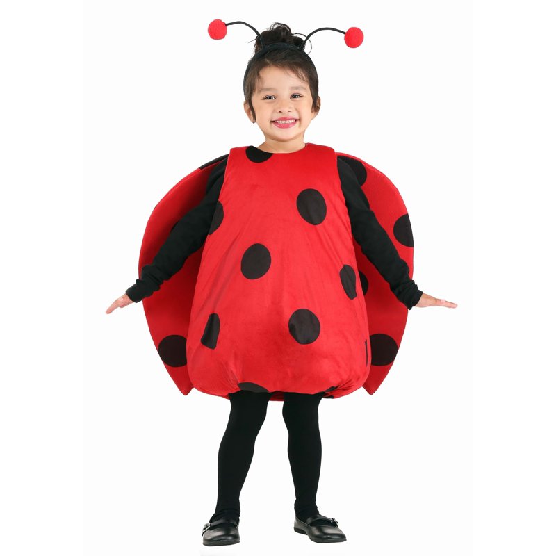 Toddler Girl's Itty Bitty Ladybug Costume 2T - Soft Bubble Tunic with Wings & Antenna