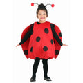Toddler Girl's Itty Bitty Ladybug Costume XS - Soft Bubble Tunic with Wings & Headband