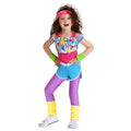 Toddler Girl Work It Out 80s Costume - 18 Months Neon Retro Dress Set
