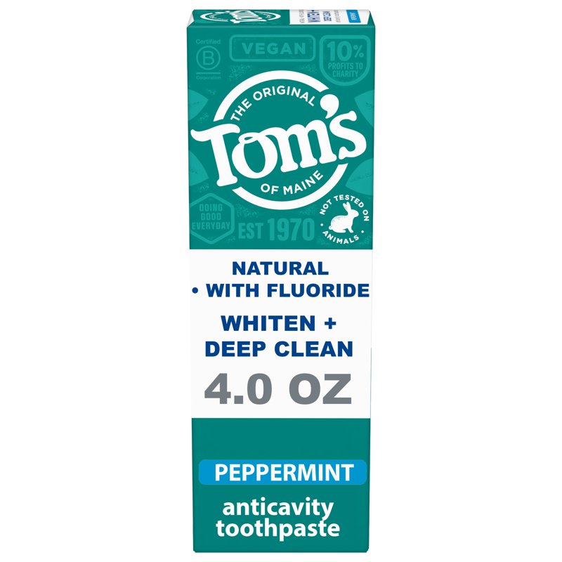 Natural Whitening Toothpaste with Fluoride, Deep Clean, 4.0 oz