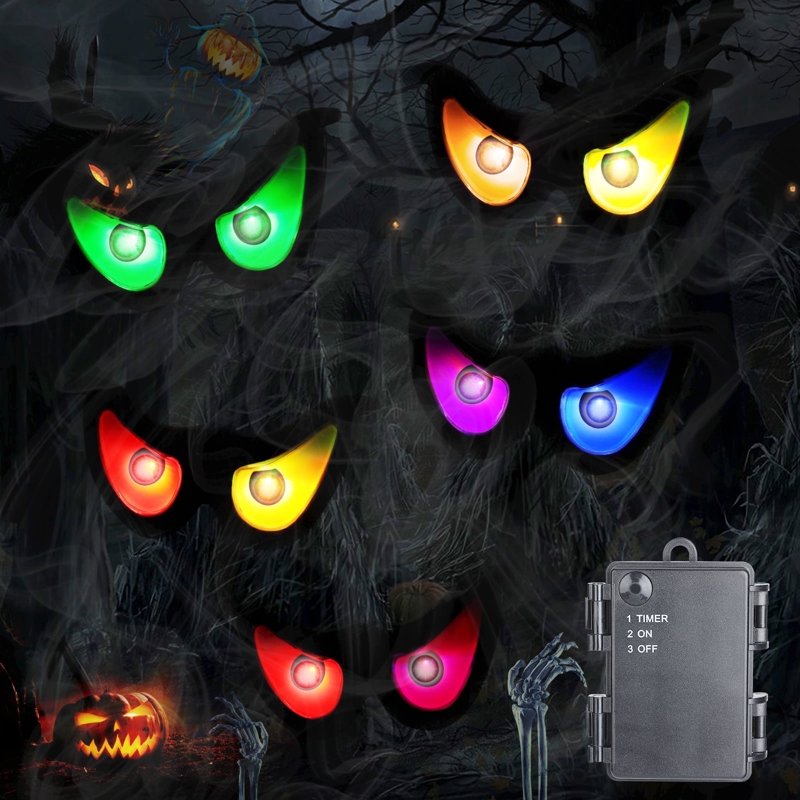 Halloween Ghost Eyes String Lights RGB Flashing Waterproof Indoor Outdoor Decor