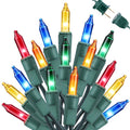 Multicolor Christmas String Lights 26.5ft 100 Incandescent Connectable Holiday Lights
