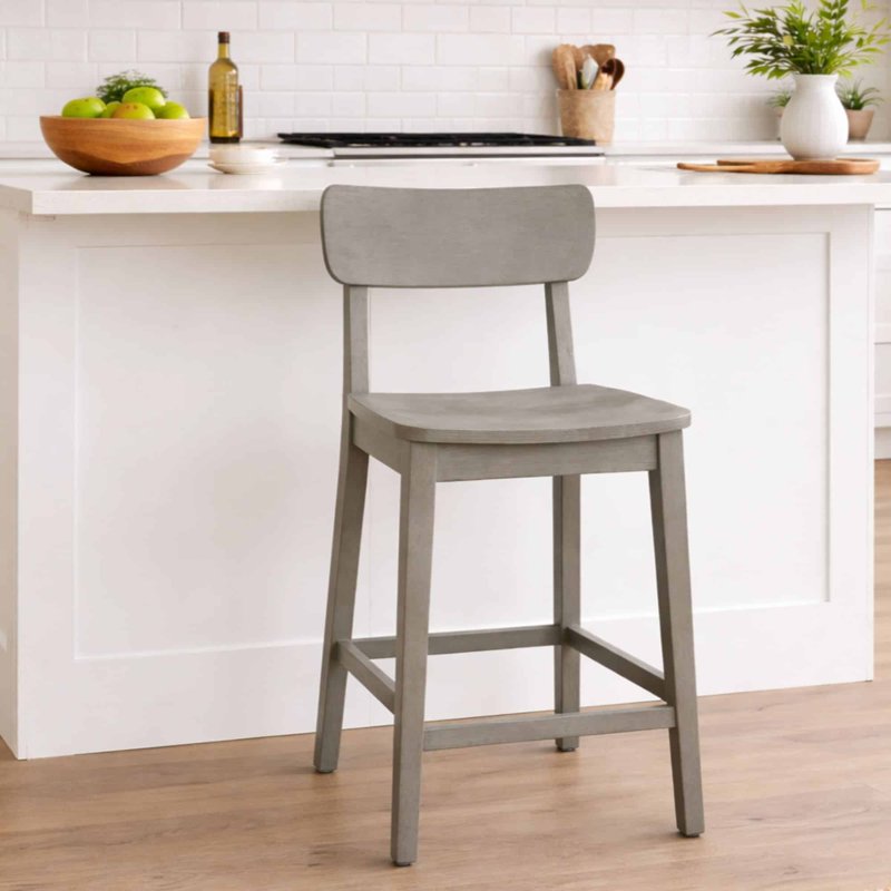 Torino Wood Counter Stool - Fallen Rock Color Finish