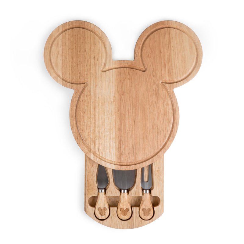 Mickey Mouse Cheese Board with Stainless Steel Tools - Eco-Friendly