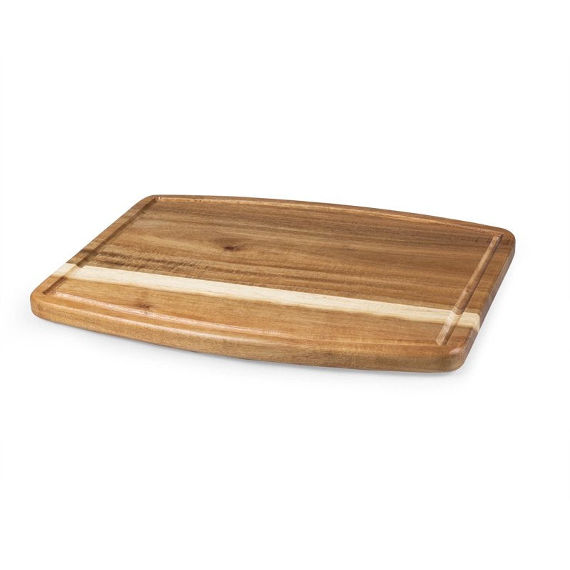 Ovale Acacia Wood Cutting Board with Juice Groove - 14" x 9"