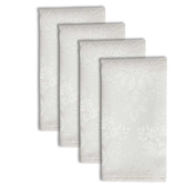 Stain Resistant Cotton/Polyester Napkins - 20"x20" White 4-Pack