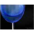 Blue Wine Glass Canvas Art - 10 x 19 Inch by Kathie McCurdy