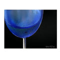 Blue Wine Glass Canvas Art - 18 x 32 Inch by Kathie McCurdy