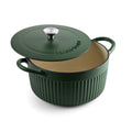 5.5 Qt Enameled Cast Iron Dutch Oven with Lid - Green